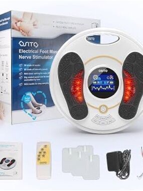 Osito White & Black Electrical Foot Massager with Nerve Stimulator